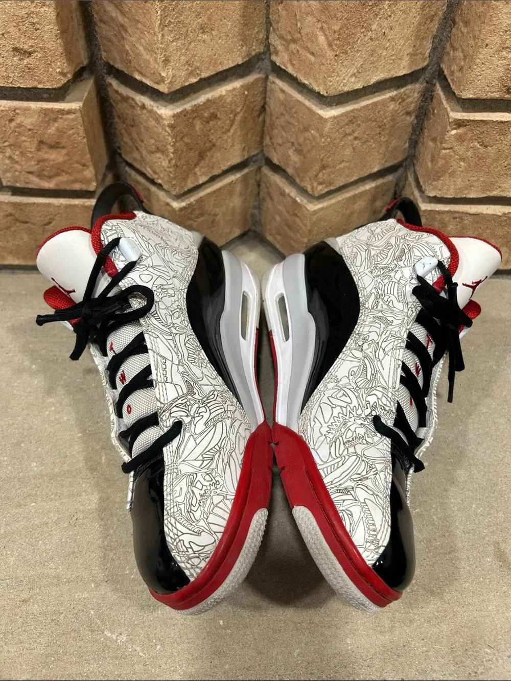 Nike Air Jordan Dub Zero White Black Red 311046-116 Men’s Size 8 Women’s 9.5